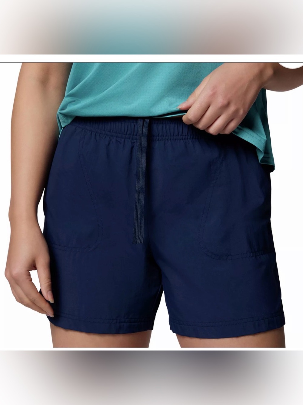 Columbia Sportswear Navy Blue Omni-Shade SPF 50 Athletic Shorts - Wmns Med - NWT